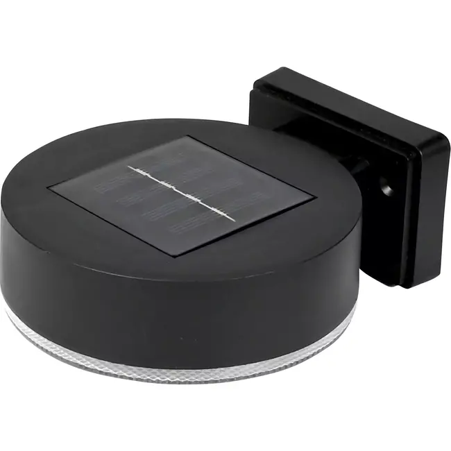 Benson Ronde solar wandlamp - Warm wit licht - Compact en duurzaam - 12 x 8 x 5,4 cm - Inclusief montageset