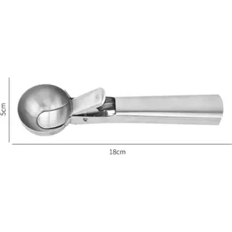 Benson IJsschep - RVS - Drukknop - 18 cm - Ø 5 cm