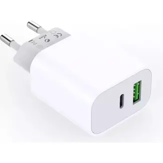 Benson Compacte 20W lader - USB-A & USB-C - Snelle en veilige oplading - Geschikt voor reizen