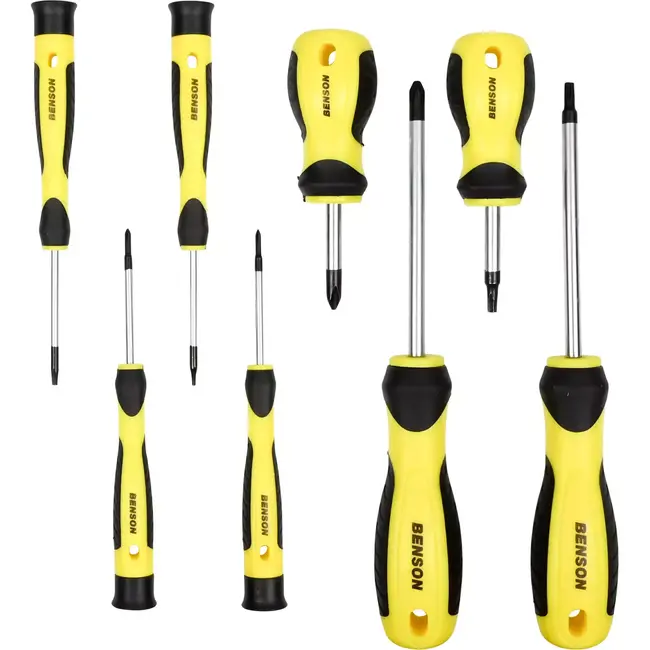 Benson Precisieset schroevendraaiers - magnetische punten - 8-delig - voor fijnmechanisch werk