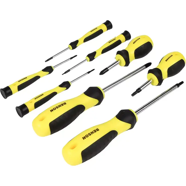 Benson Precisieset schroevendraaiers - magnetische punten - 8-delig - voor fijnmechanisch werk