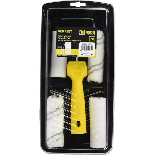 Benson Verfset 7-delig - Compleet met Verfbak, Lakrollers en Beugel