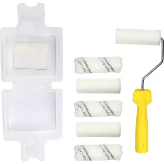 Benson Verfset 8-delig - Inclusief verfbak, lakrollers en rollerbeugel - Voor gladde en ruwe oppervlakken