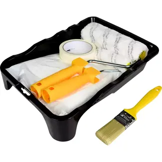 Benson 8-delige muurverfset - Compleet met rollers, kwast en afplaktape - Ideaal voor grote oppervlakken Benson 8-delige muurverfset - Compleet met rollers, kwast en afplaktape - Ideaal voor grote oppervlakken