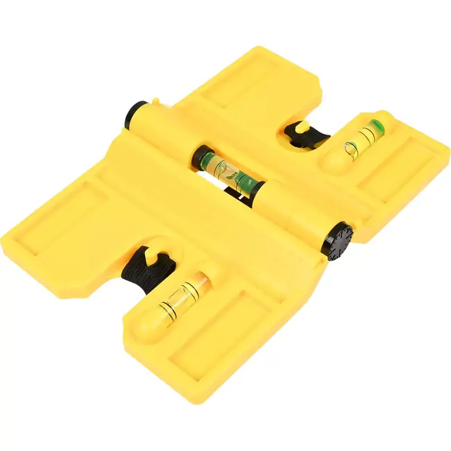 Benson Verstelbare magnetische hoekwaterpas - 0-270° hoeken - 3 libellen - Ideaal voor verticale balken