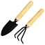 Benson Mini tuingereedschap set - 2-delig - houten handvat - compact formaat