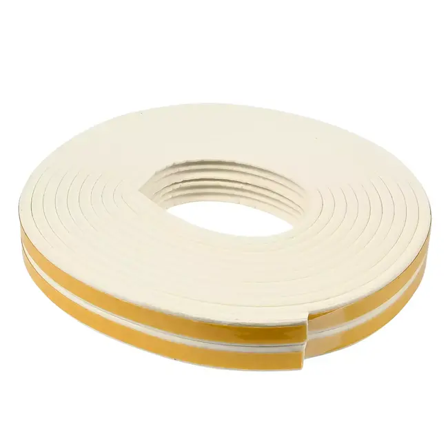 Benson E-profiel tochtstrip - 2x3 m - wit - zelfklevend - EPDM rubber - 2 stuks