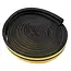 Benson Tochtstrip rubber D-profiel - 2x3 m - zwart - EPDM - 2 stuks
