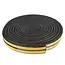 Benson Tochtstrip rubber D-profiel - 2x3 m - zwart - EPDM - 2 stuks