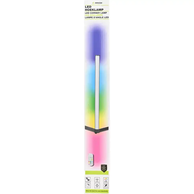 Benson LED hoeklamp - RGB kleurverandering - 40 cm - Inclusief afstandsbediening
