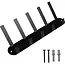 Benson Kapstok met 5 dubbele haken - Staal - Wandmodel - 30 cm - Inclusief bevestigingsmateriaal
