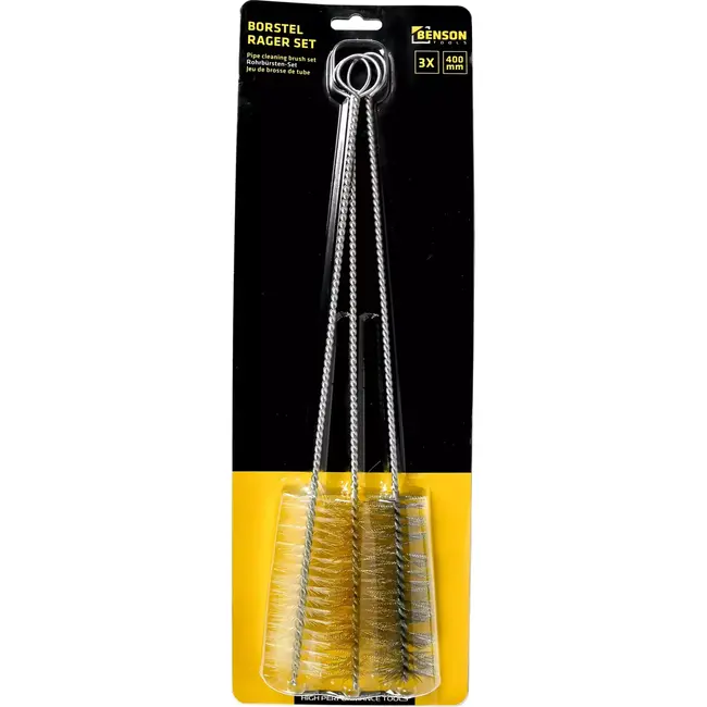 Benson Borstel rager set - 3-delig - 400 mm - metaal en nylon - veelzijdige reiniging