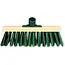 Benson Groene straatbezem - 30 cm - Houten steel - Vijf rijen borstels - Voor buitengebruik