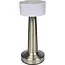 Benson Oplaadbare LED tafellamp - Touchbediening - Zilver - 3 Kleuren - 21 cm