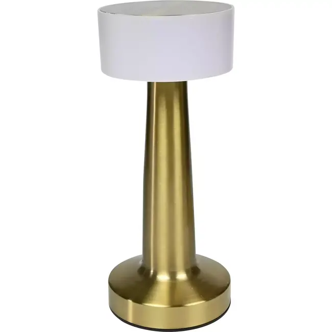 Benson Oplaadbare LED tafellamp - Touchbediening - Goud - 3 lichtkleuren - 21 cm