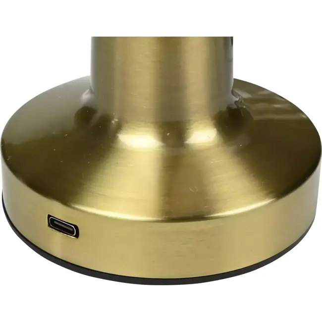 Benson Oplaadbare LED tafellamp - Touchbediening - Goud - 3 lichtkleuren - 21 cm