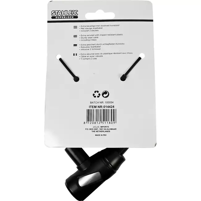 Benson Kabelslot - Extra Beveiligd - Stootvast Kunststof - 12 x 1200 mm