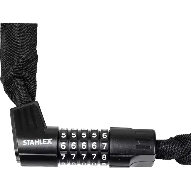 Benson Ketting-cijferslot - Gehard staal - Canvas beschermhoes - 6 x 1200 mm - Zwart
