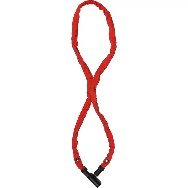 Benson Kettingslot met reflecterende hoes - 3 x 1200 mm - Inclusief 3 sleutels - Rood, zwart of blauw