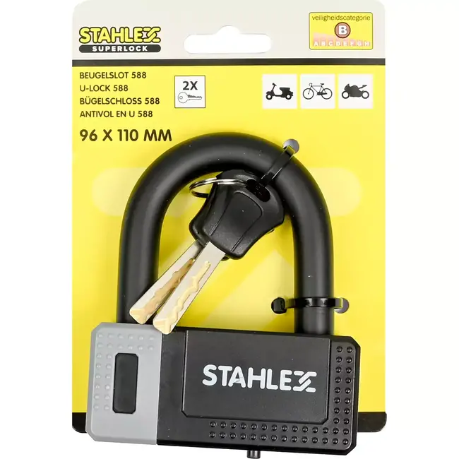 Benson Beugelslot - Robuust en Veilig - 96 x 110 mm - Inclusief 2 Sleutels