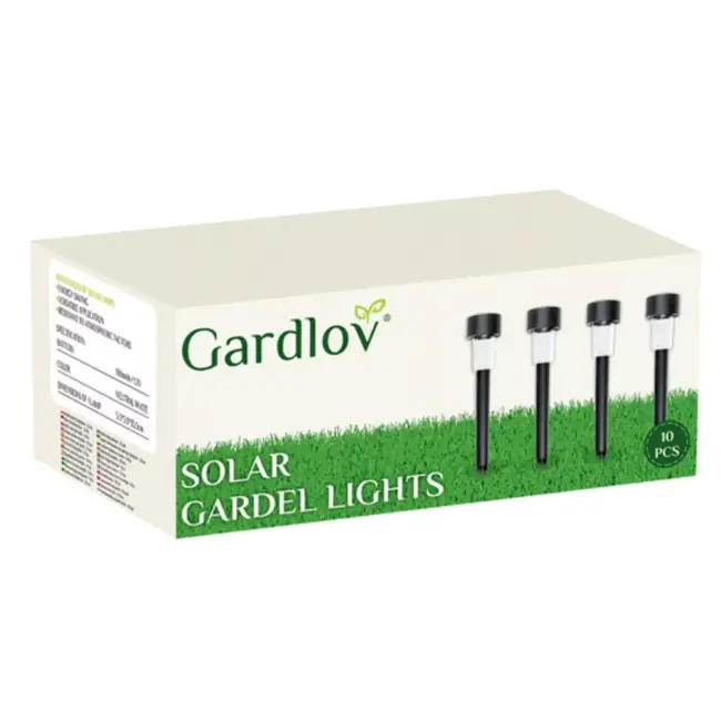 Gardlov Solar Tuinlampen - 10 Stuks Weerbestendige Buitenverlichting op Zonne-energie