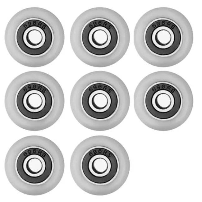 Ruhhy Douchecabine Wieltjes - Set van 8 Duurzame en Soepele Deurrollers