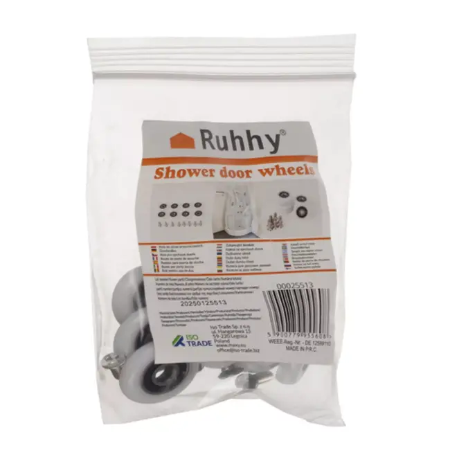 Ruhhy Douchecabine Wieltjes - Set van 8 Duurzame en Soepele Deurrollers
