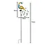 Gardlov Solar Tuinlamp Pauw – Kleurrijke LED & Schemersensor – IP4