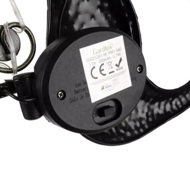 Gardlov Solar Tuinlamp Pauw – Kleurrijke LED & Schemersensor – IP4