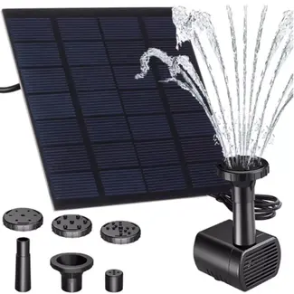 Gardlov Solar Fontein – Energiezuinige Vijverpomp met 4 Sproeikoppen