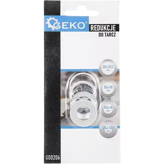 GEKO Set van 4 reductieringen - Voor cirkelzaagbladen - Diverse maten - Verhoogde veelzijdigheid