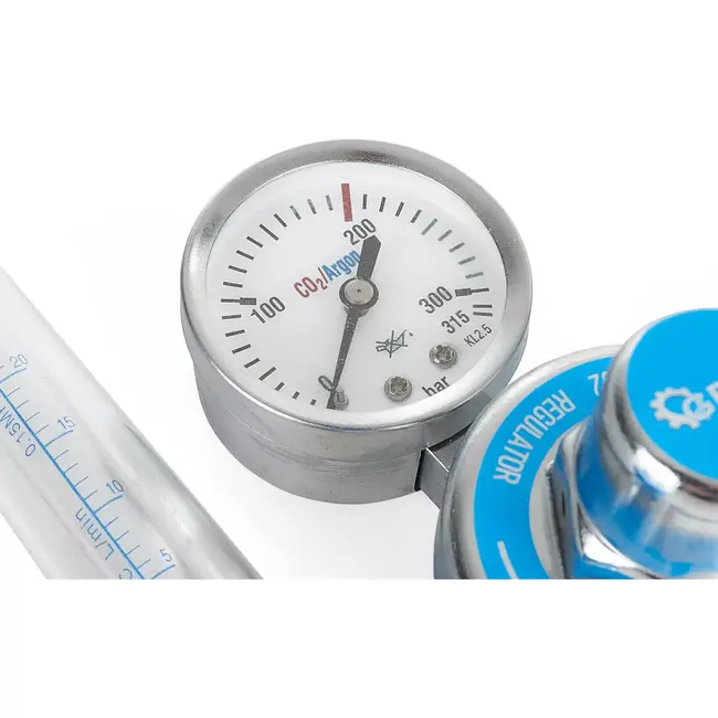 GEKO Dubbele gasregelaar voor nauwkeurige lascontrole - met dubbele rotameter