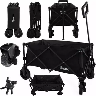 GEKO Opvouwbare tuinkar - 127L - 100kg draagvermogen - Compact en lichtgewicht ontwerp