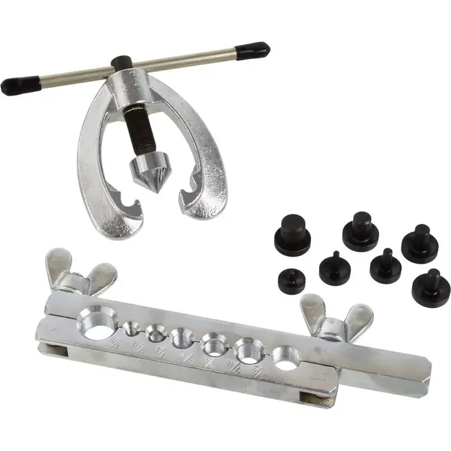 Keltin 9-delige dubbele flensset - Precisie voor koper en aluminium - Geschikt voor auto-onderhoud - Inclusief zwarte koffer