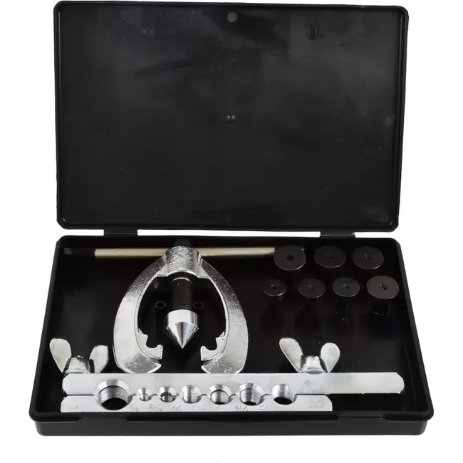 Keltin 9-delige dubbele flensset - Precisie voor koper en aluminium - Geschikt voor auto-onderhoud - Inclusief zwarte koffer