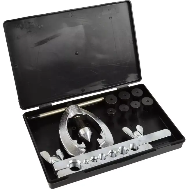 Keltin 9-delige dubbele flensset - Precisie voor koper en aluminium - Geschikt voor auto-onderhoud - Inclusief zwarte koffer