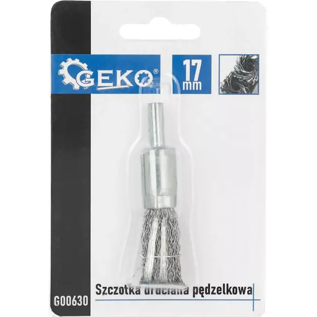 GEKO Knotborstel - 17mm - Roestvrij staal - Voor agressieve reiniging - Geschikt voor hoge snelheden