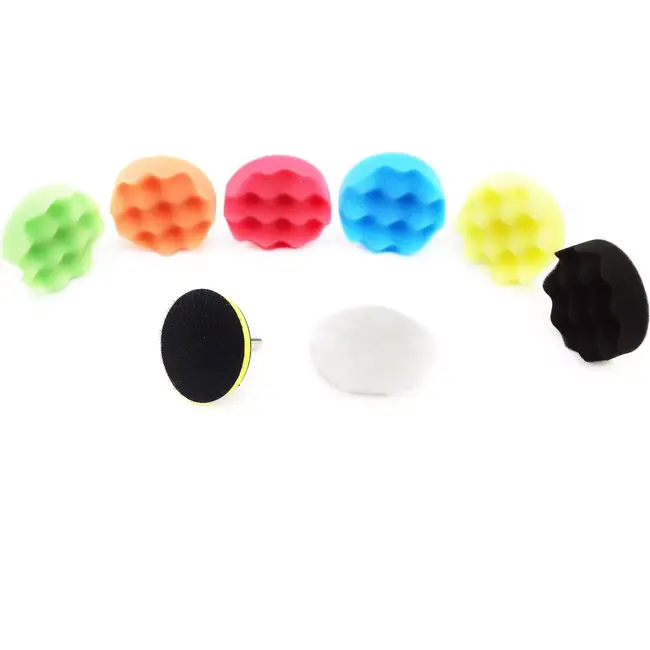 GEKO 9-delige polijstset - 80mm - Verschillende hardheden - Geschikt voor gedetailleerd werk