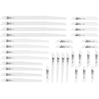 GEKO Set van 28 zaagbladen voor veelzijdig zagen - Geschikt voor hout en metaal - Duurzaam bi-metaal ontwerp