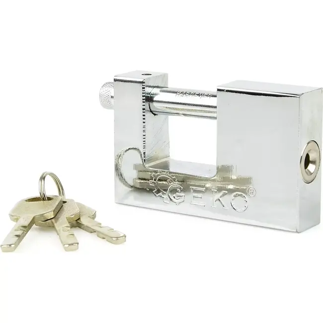 GEKO D-vormig hangslot 90mm - Hoogwaardige beveiliging - Weerbestendig - Zuurresistent