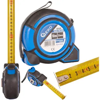 GEKO Meetlint 10m - Dubbelzijdig - Schokbestendig - 6 stuks