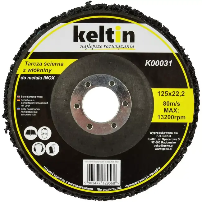 Keltin Poly-web schijf 125mm - Verf- en roestverwijdering - Set van 5