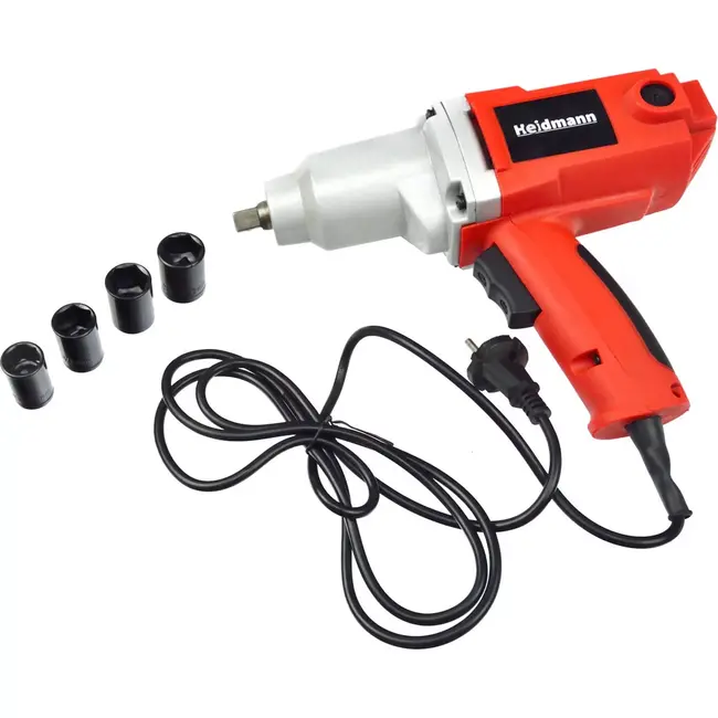 Heidmann Elektrische slagmoersleutel 1/2 inch - 800W - Inclusief 2 doppen