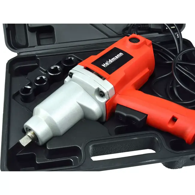Heidmann Elektrische slagmoersleutel 1/2 inch - 800W - Inclusief 2 doppen