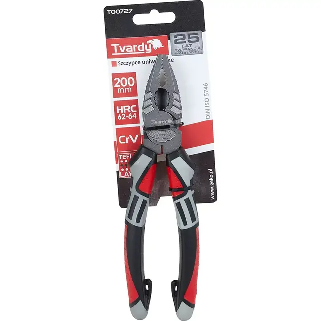 Tvardy Universele combinatietang - 200 mm - CrV staal - Ergonomische grip - PTFE coating