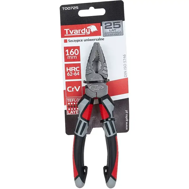 Tvardy Universele combinatietang - 160 mm - CrV staal - Ergonomische grip - PTFE coating