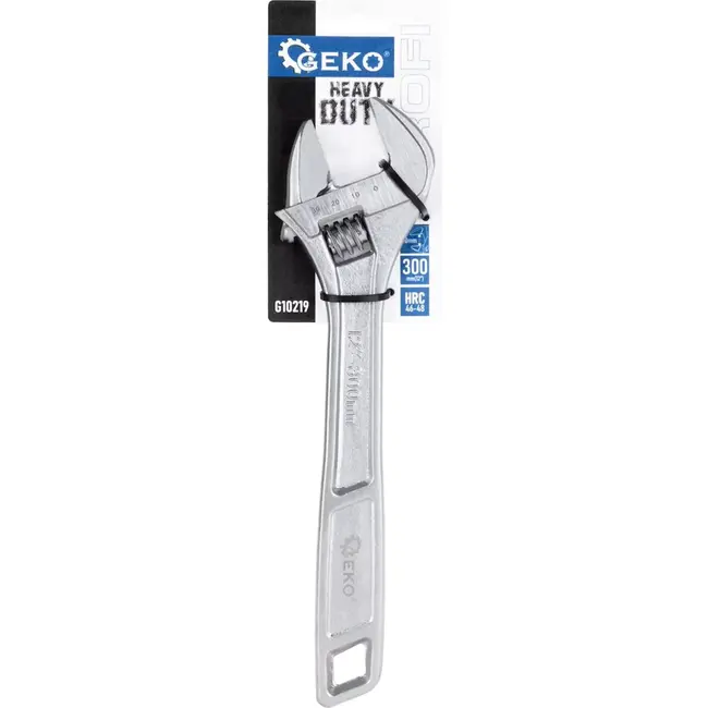 GEKO Verstelbare moersleutel - 0-40 mm - CRV staal - 300 mm - ergonomisch ontwerp