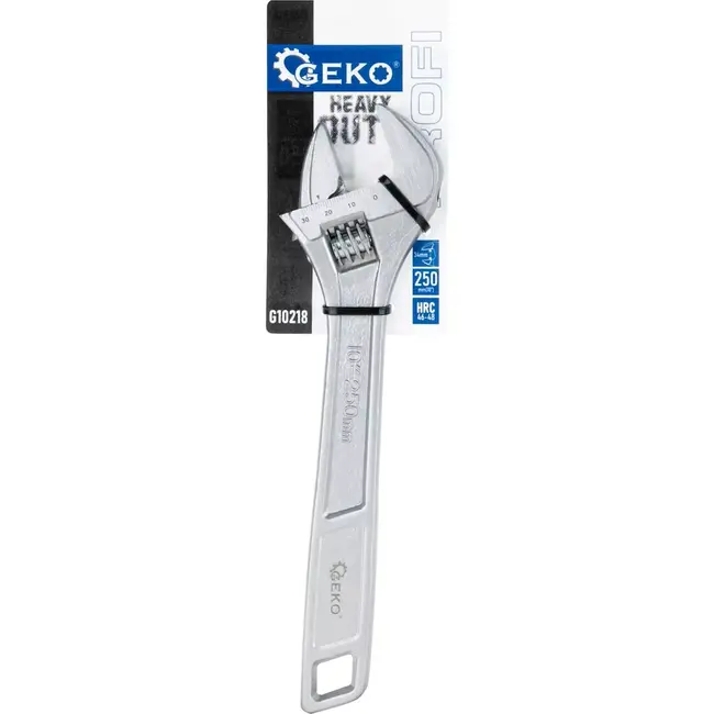 GEKO Verstelbare moersleutel - 250 mm - CRV staal - Ergonomisch - 0-34 mm opening