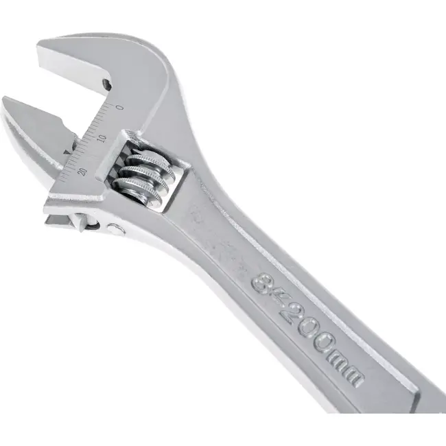 GEKO Verstelbare moersleutel - 26 mm bek - CRV staal - 200 mm - ergonomisch ontwerp