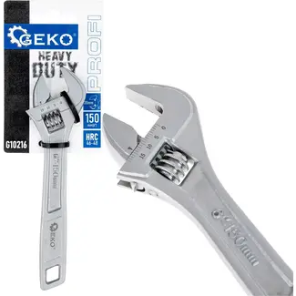 GEKO Verstelbare moersleutel - 150 mm - CRV staal - ergonomisch - 0-20 mm opening